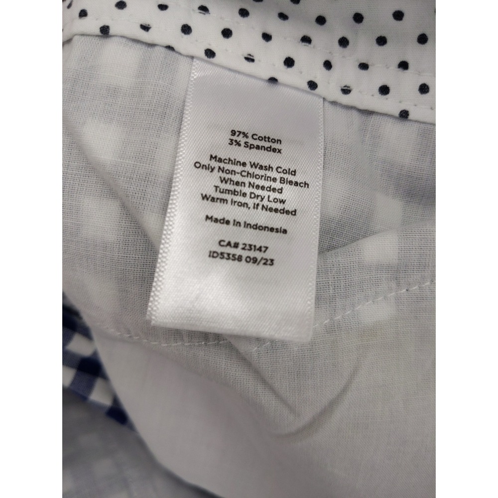 Talbots Perfect Crop Pant Women‎ 14 Blue Gingham Curvy Fit Trousers - Picture 7 of 8